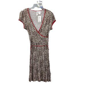 L8TER Woman's PJ Dress Leopard Print Size XL Pullover, Belt, NWT